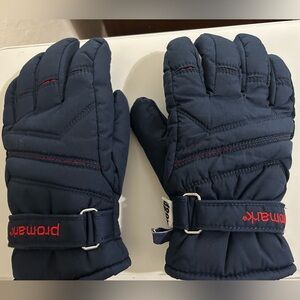 Promark Men’s Waterproof Gloves Navy Medium -Polyester/ Cotton/ Suede